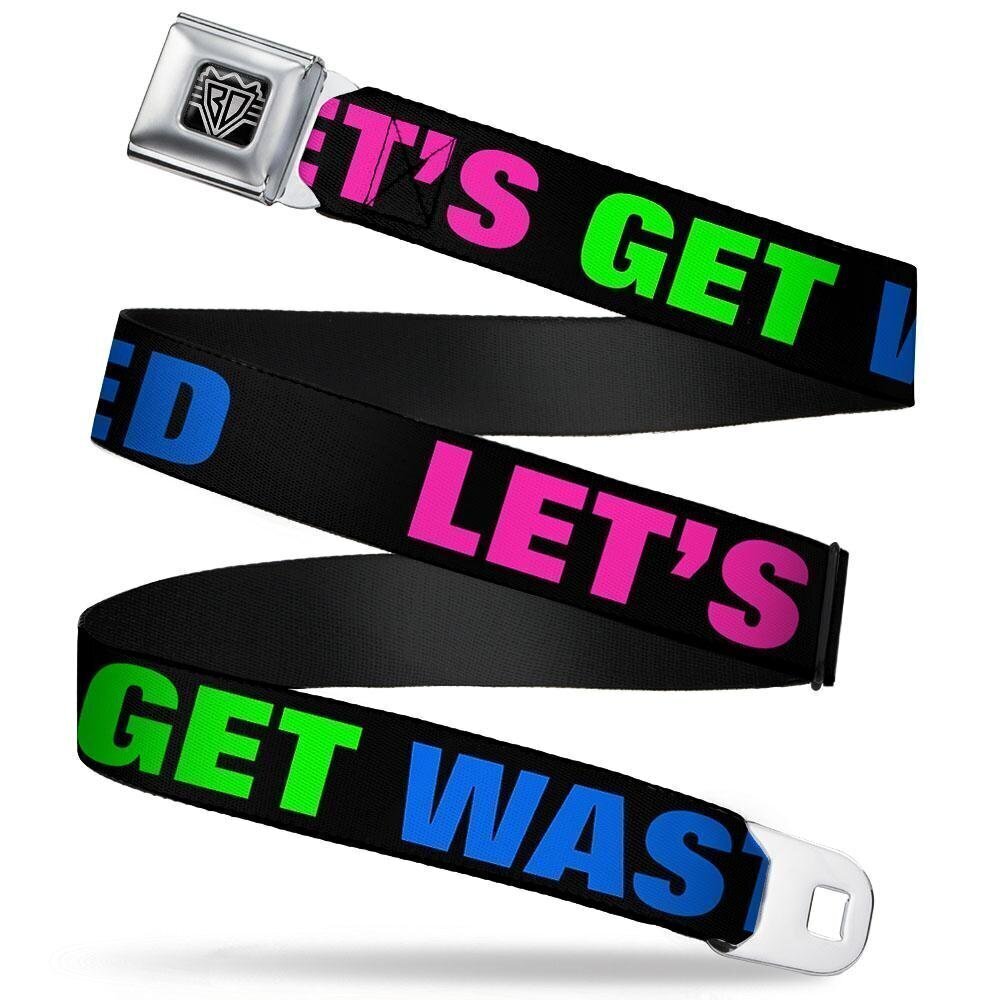 5846 Unisex-Adult's Seatbelt Belt Wasted Quote Kids, Multicolor